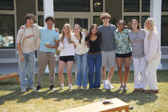 Students standing together